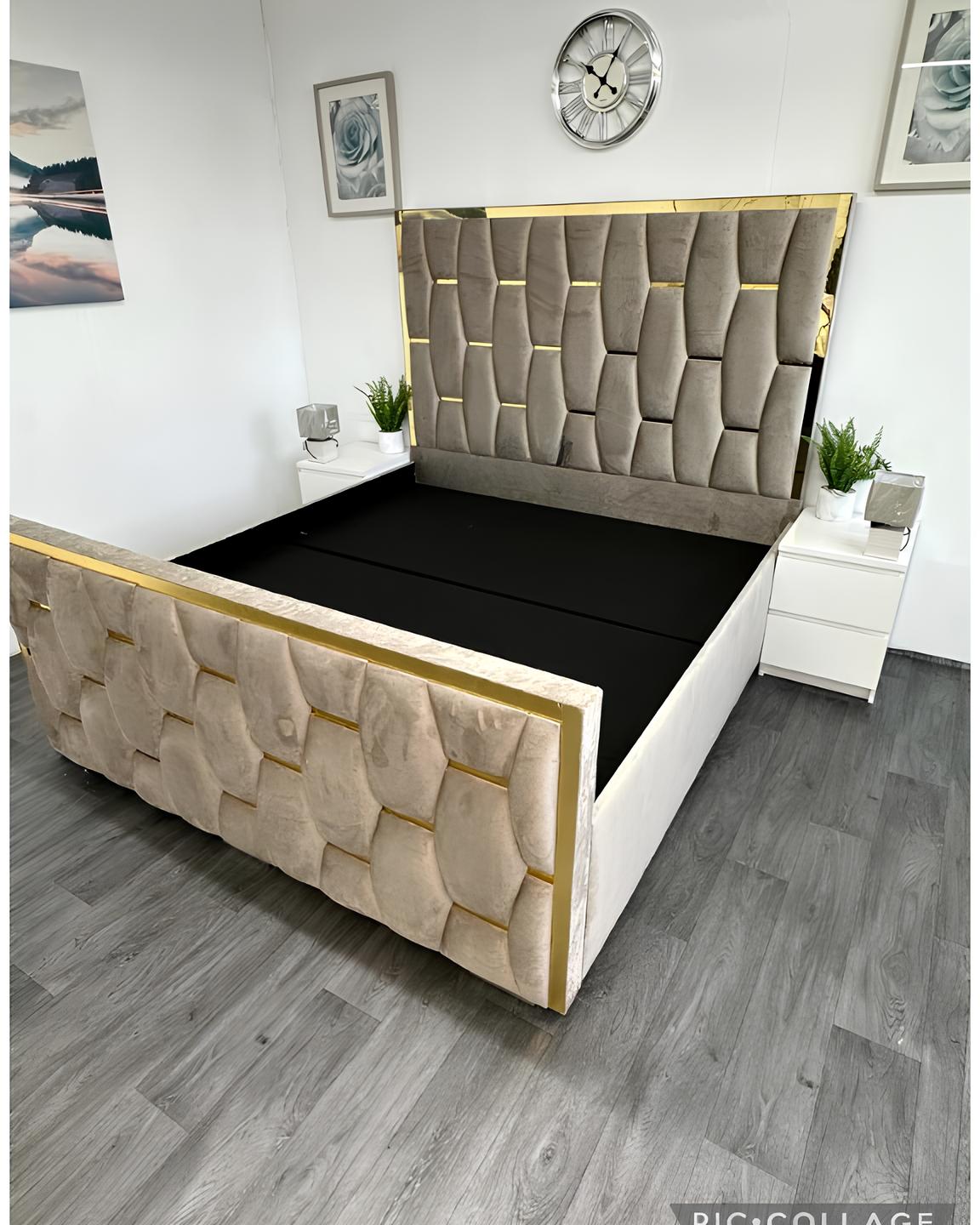 Hexagon Ottoman Storage Bed with Mattress