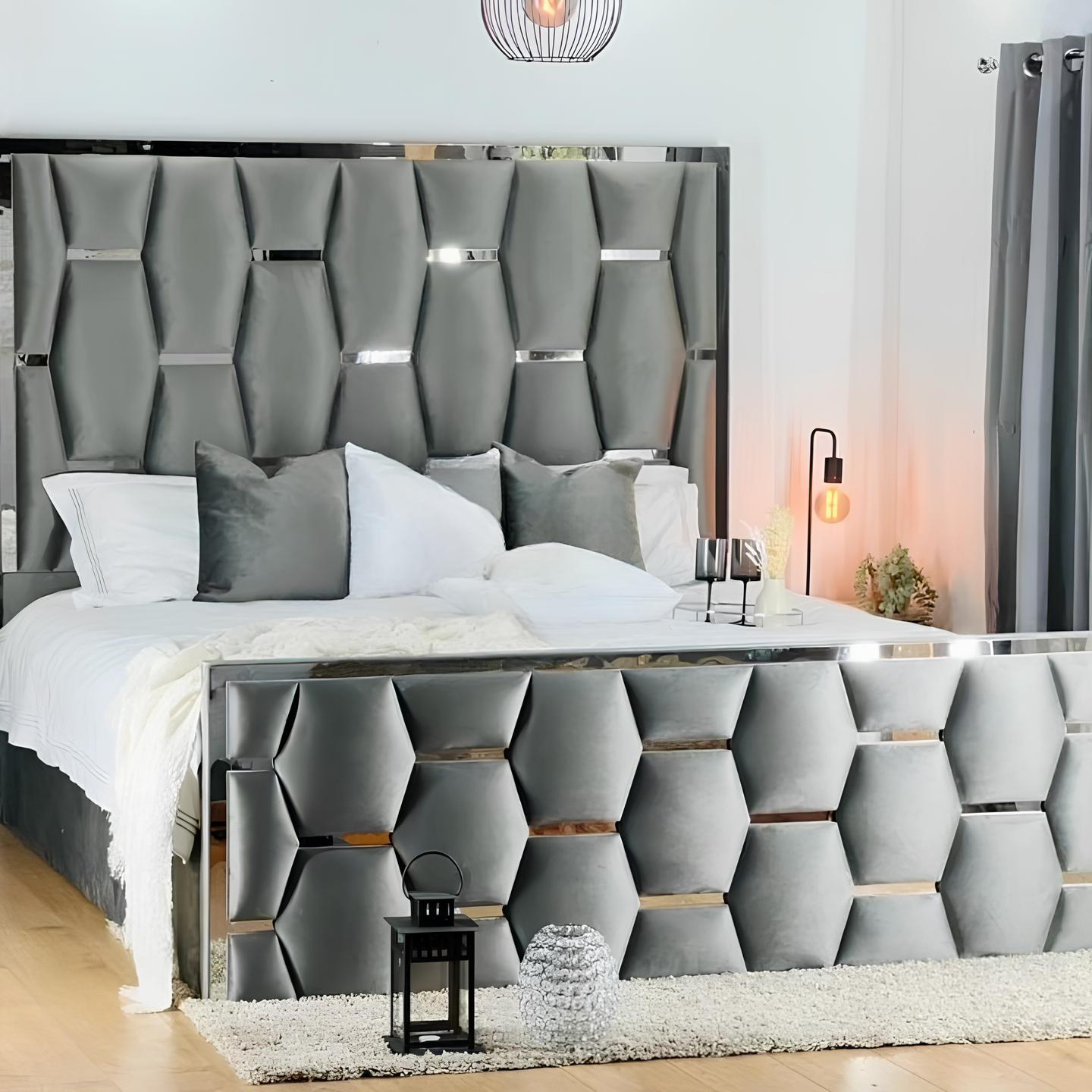 Hexagon Ottoman Storage Bed with Mattress