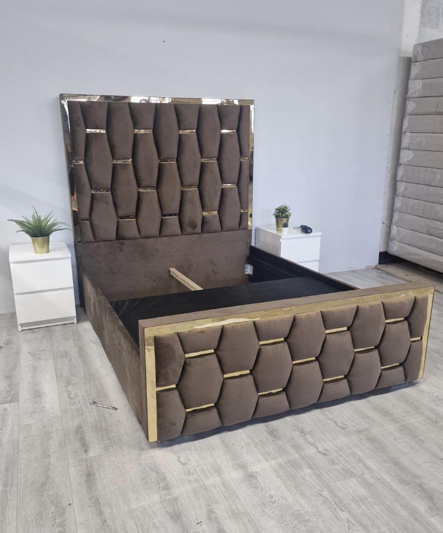Hexagon Ottoman Storage Bed with Mattress