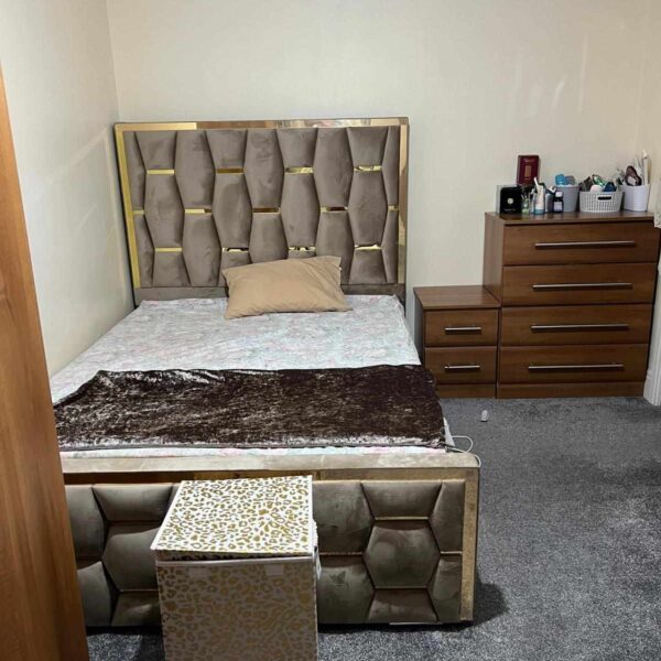 Hexagon Ottoman Storage Bed with Mattress