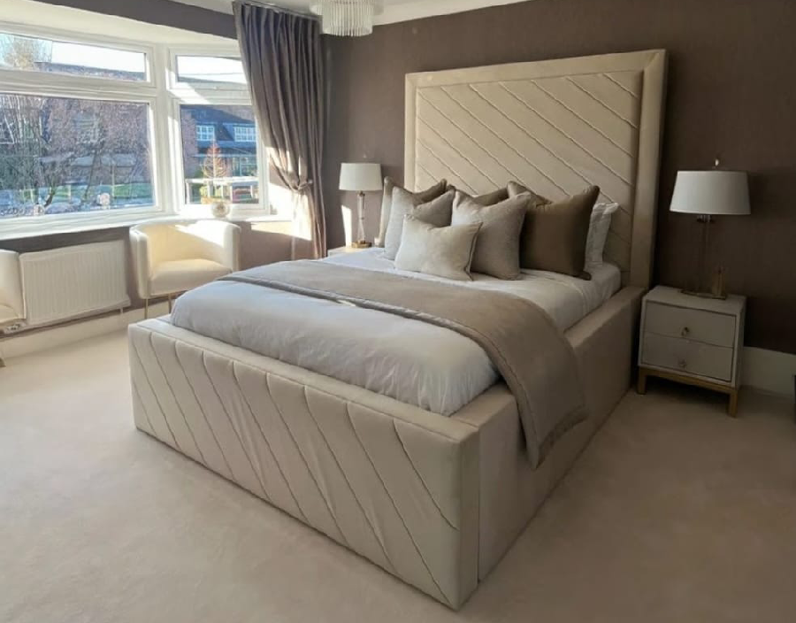 The Solitude Ottoman Storage Bed | Luxury Velvet Finish