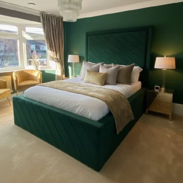 The Solitude Ottoman Storage Bed | Luxury Velvet Finish
