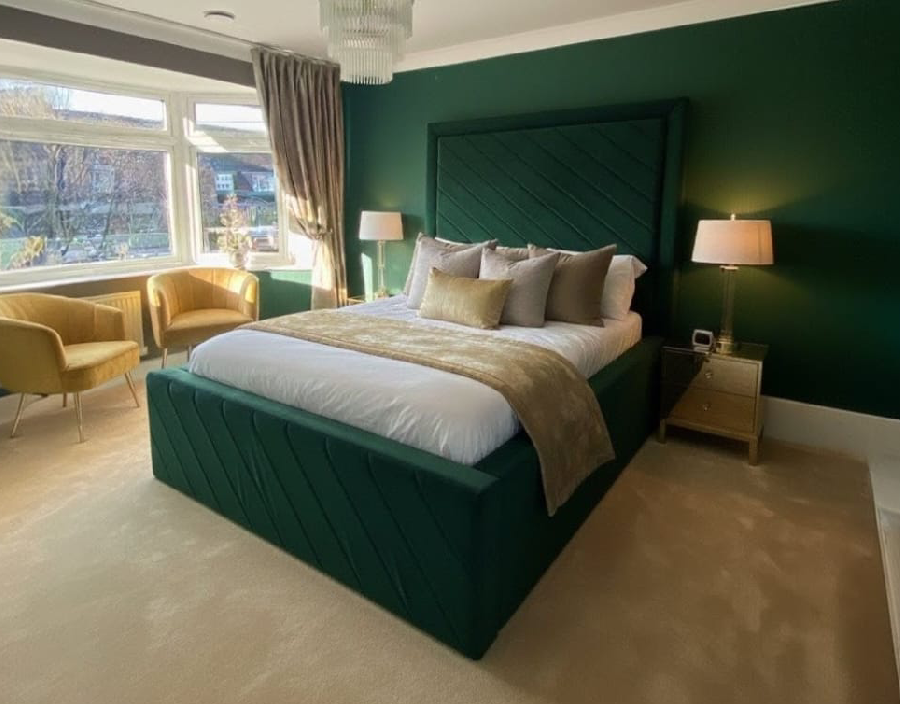 The Solitude Ottoman Storage Bed | Luxury Velvet Finish
