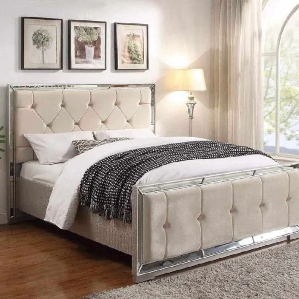 Velveteen Designer Storage Bed | Luxury Ottoman Bed