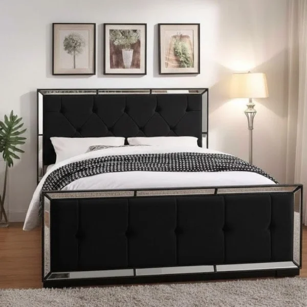 Velveteen Designer Storage Bed | Luxury Ottoman Bed