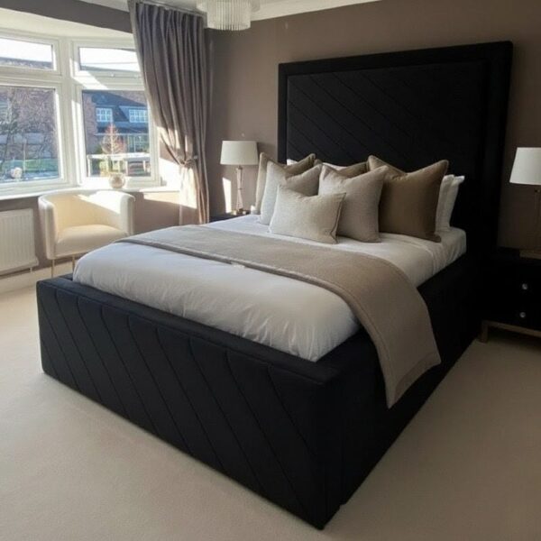 The Solitude Ottoman Storage Bed | Luxury Velvet Finish