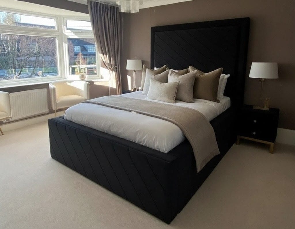 The Solitude Ottoman Storage Bed | Luxury Velvet Finish