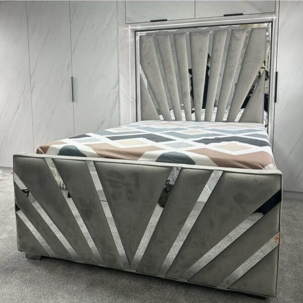 Sunrise Mirror Ottoman Storage Bed – Luxury Mirror Bed