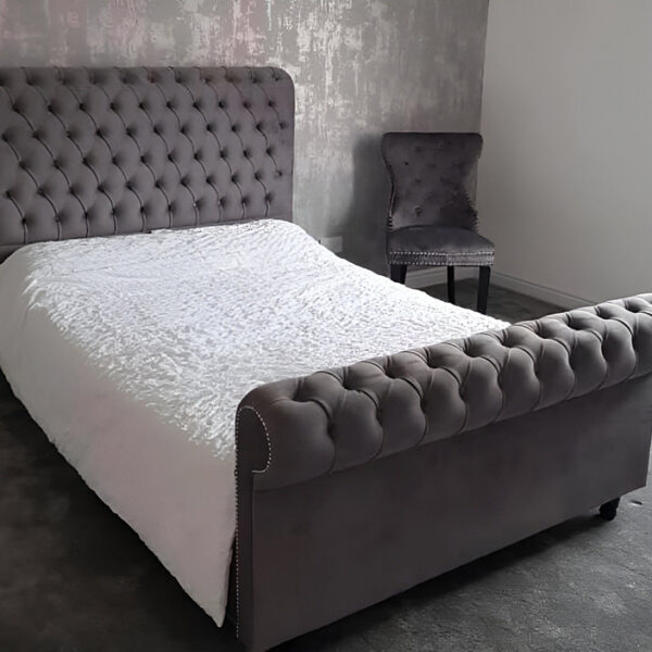 Velvet Vortex Ottoman Bed: Storage Solutions