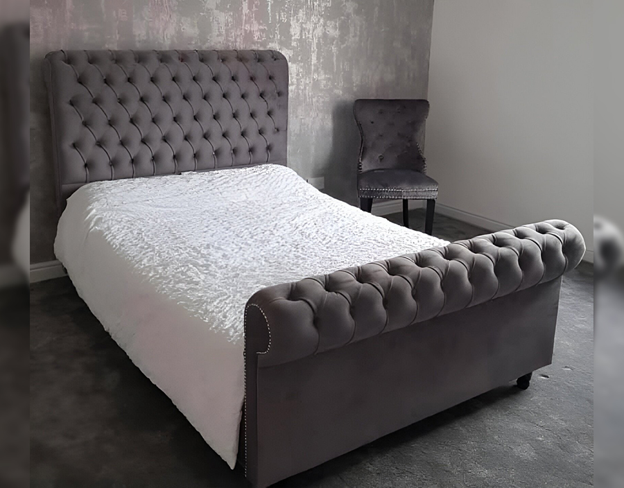 Velvet Vortex Ottoman Bed: Storage Solutions