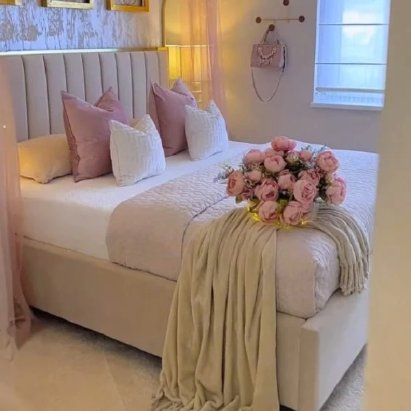 Lumina Ottoman Designer Bed | Hidden Storage & Elegant Style