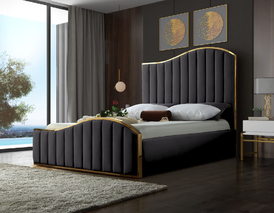 Royal Curve Ottoman Bed | Modern Upholstered Storage Bed