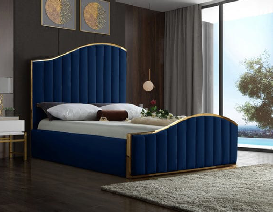 Royal Curve Ottoman Bed | Modern Upholstered Storage Bed