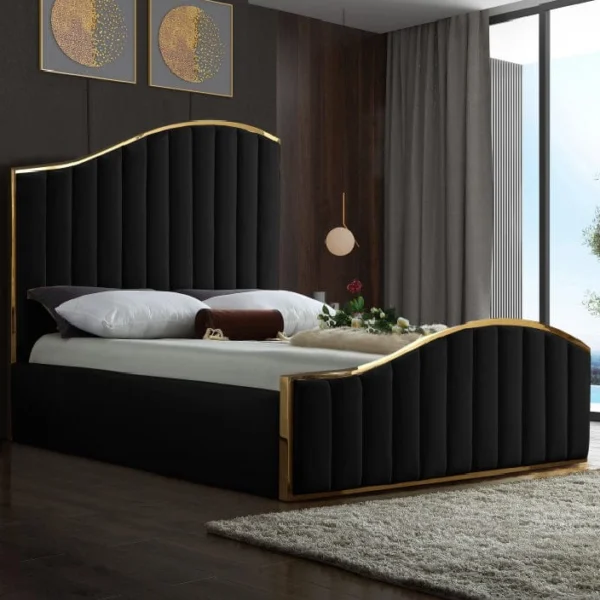Royal Curve Ottoman Bed | Modern Upholstered Storage Bed
