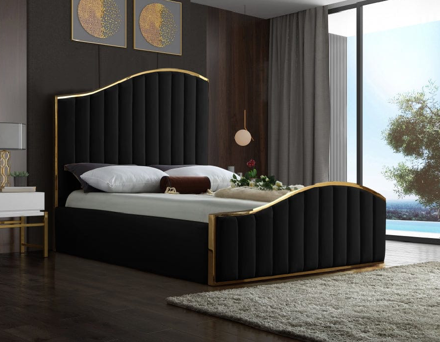 Royal Curve Ottoman Bed | Modern Upholstered Storage Bed